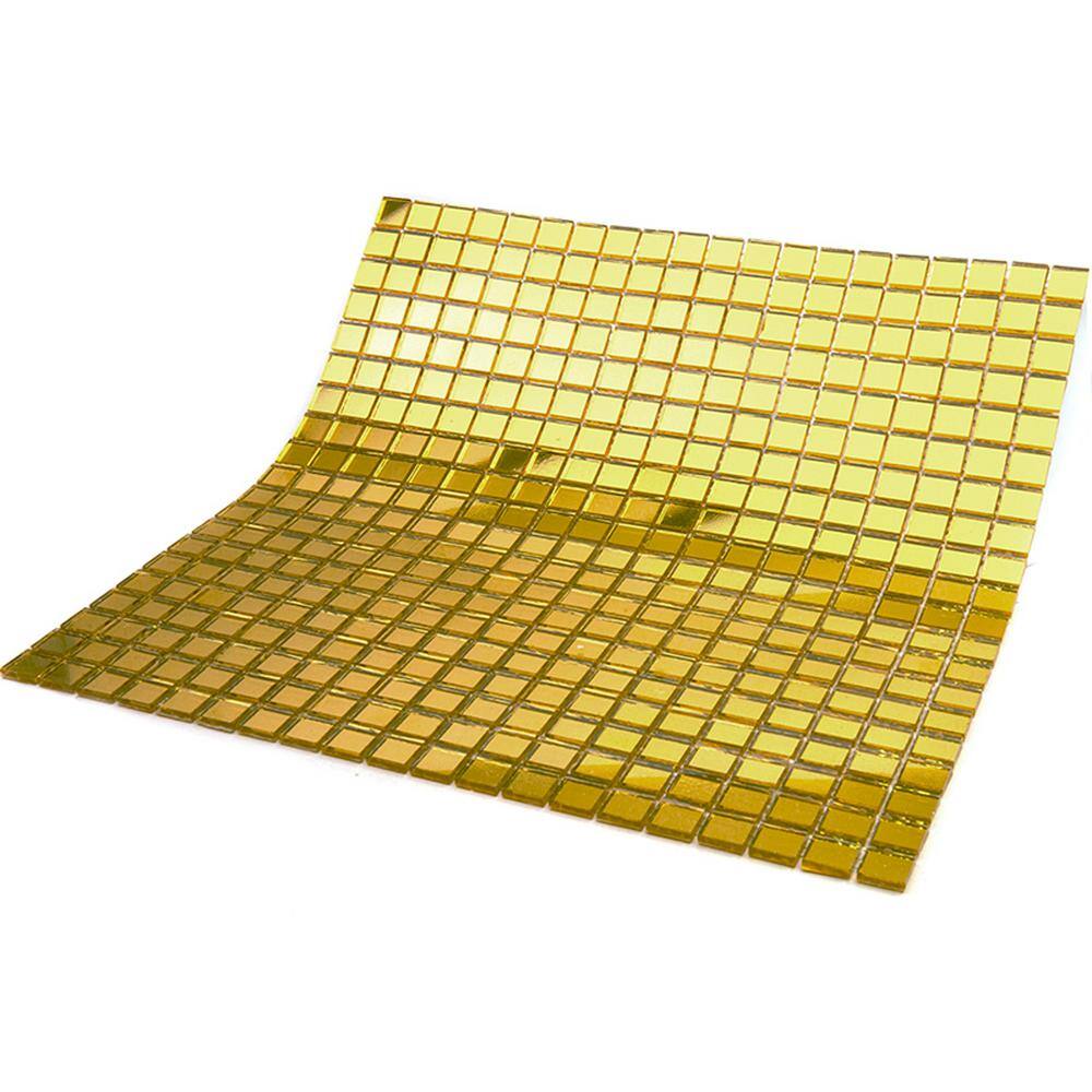 Altin 11.6" x 11.6" Iridescent Glass Mosaic Tile