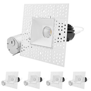 2 in Canless Remodel LED Trimless Recessed Light 5 Color Temperatures Interlocking Module 15W Wet & IC Rated (4-Pack)