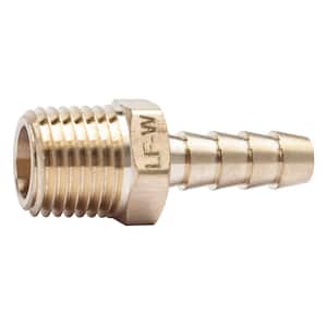 1/4 in. ID Hose Barb x 1/4 in. MIP Lead Free Brass Adapter Fitting (5-Pack)