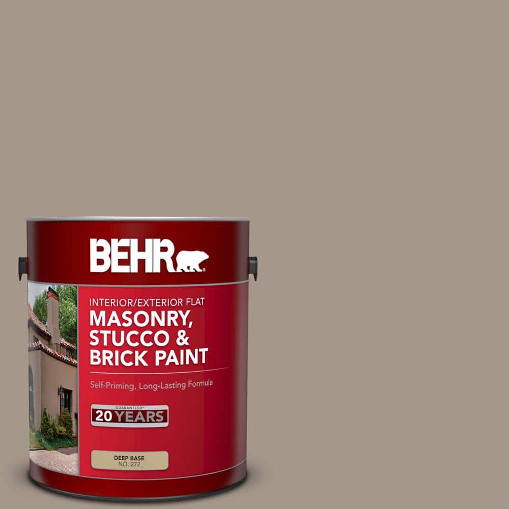 1 gal. #N220-4 Shiitake Flat Interior/Exterior Masonry, Stucco and Brick Pa