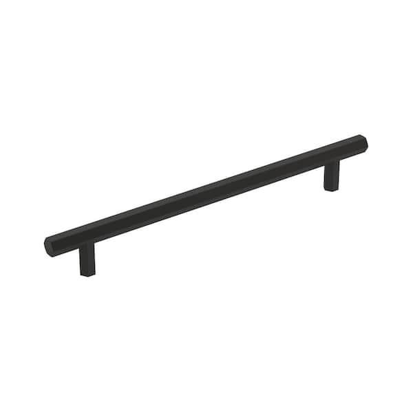 Caliber 7-9/16 in. (192mm) Modern Matte Black Bar Cabinet Pull