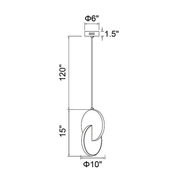 CWI Lighting Tranche LED Mini Pendant With Brushed Brass Finish