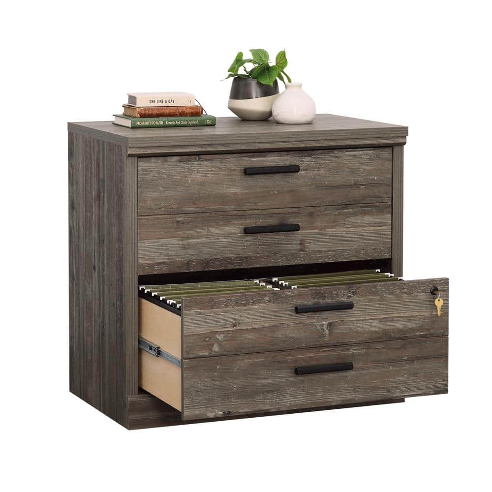 Pebble Pine 2-Drawer Lockable Lateral File Cabinet