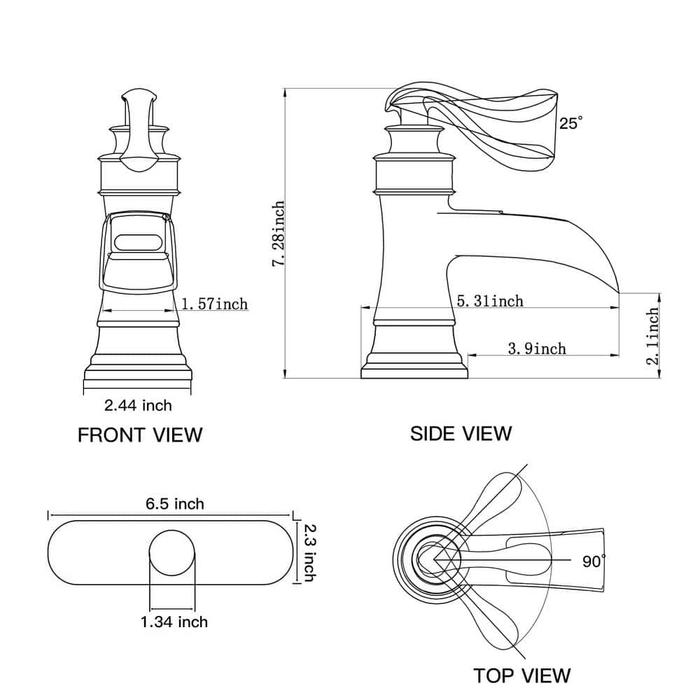 Brushed Nickel Single Handle Waterfall Bathroom Faucet