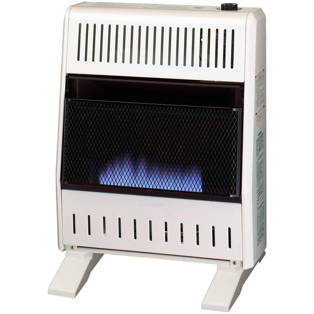 20,000 BTU Liquid Propane Ventless Blue Flame Heater with Base Feet, T-Stat