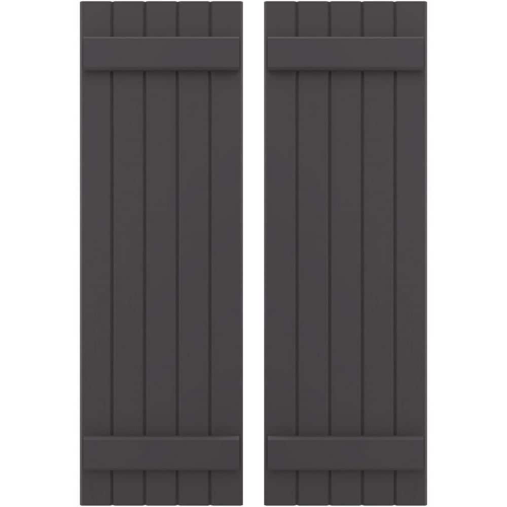 17-1/2 in. W x 35 in. H Americraft 5 Board Exterior Real Wood Joined Board and Batten Shutters Shadow Mountain price history on PriceWatchPro