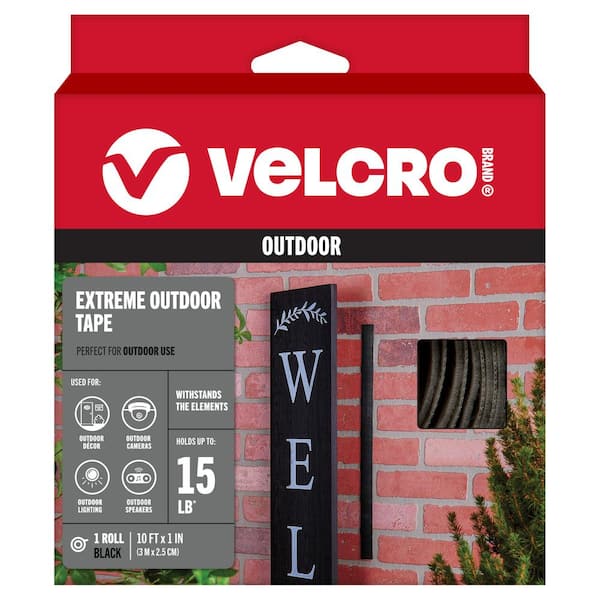 VELCRO 10 ft. x 1 in. Black Industrial Strength Extreme Tape