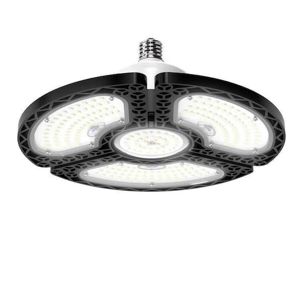 0.83 ft. 120-Watt Black Integrated LED Shop Light Fixture, Adjustable Deformable Ceiling Light for Garage, Workshop