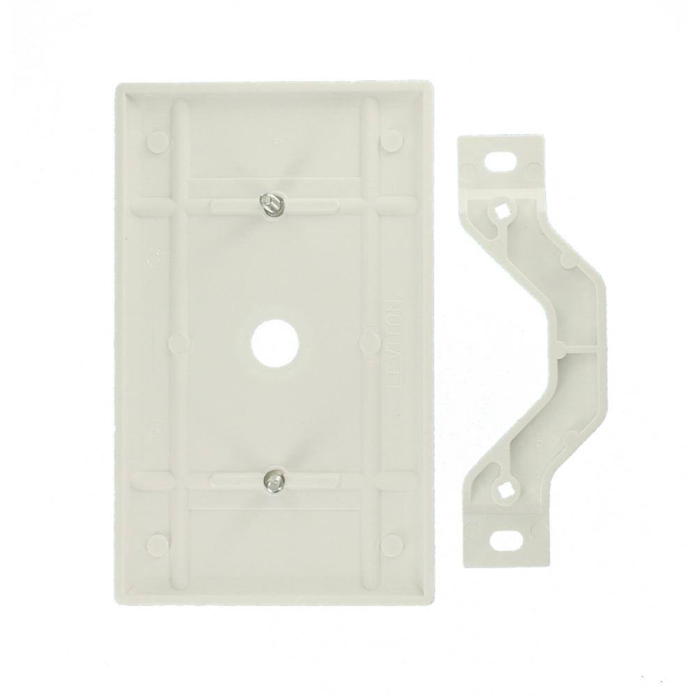 Leviton White Rectangle Plastic Telephone Cable Wall Plate