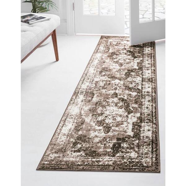 Sofia Salle Garnier Light Brown 3' 3 x 19' 8 Runner Rug