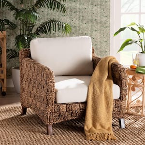 Vevina Natural Seagrass Arm Chair
