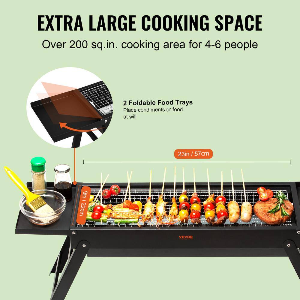 VEVOR 23'' Black Stainless Steel Portable Charcoal Grill