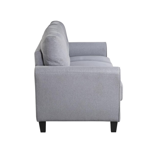 GODEER 80 in. W Flared Arm Linen Straight Living Room Sofa Upholstered  Couch Furniture in Light Gray WF288519LXLAAC - The Home Depot