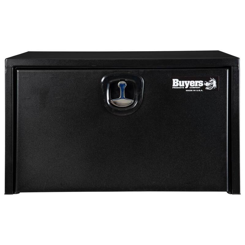 18 in. x 18 in. x 30 in. Matte Black Textured Steel Underbody Truck Tool Box