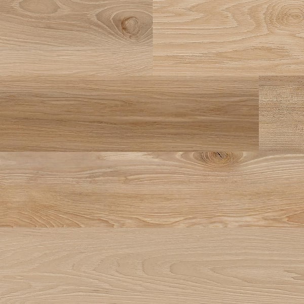 Golden Hickory 12 mm T x 9.84 in. W x 73 in. L Waterproof Hybrid Resilient Flooring (29.87 sq. ft./case)