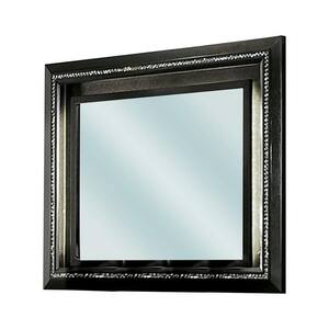 22 in. W x 38 in. H Wooden Frame Gray Wall Mirror