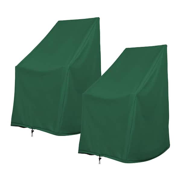 Shine Company Set of 2 45 in. H Polyester Patio Rocking Chair Cover Indoor/Outdoor, Hunter Green
