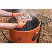 Bronco 284 sq. in. Drum Charcoal Smoker and Grill in Orange with Cover