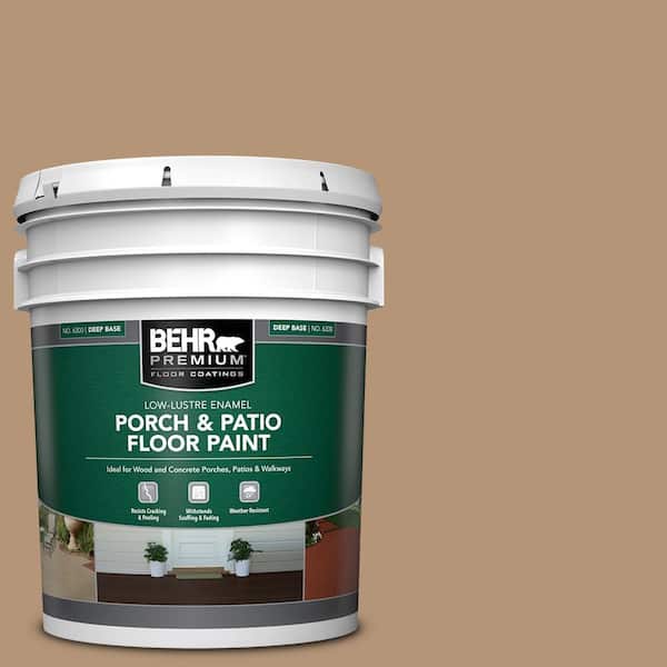 BEHR PREMIUM 5 gal. #280F-4 Burnt Almond Low-Lustre Enamel Interior/Exterior Porch and Patio Floor Paint