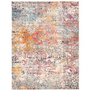 Madison Grey/Pink 10 ft. x 14 ft. Abstract Gradient Area Rug
