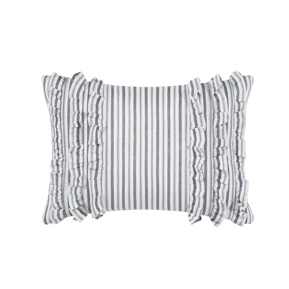 King Gray Cotton Reversible Comforter Set with Shams