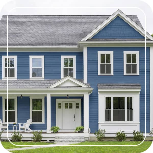 BEHR ULTRA 1 qt. #M520-7 Admiral Blue Flat Exterior Paint & Primer