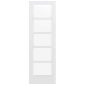 32 in. x 96 in. MODA Primed PMC1055 Solid Core Wood Interior Door Slab w/Clear Glass