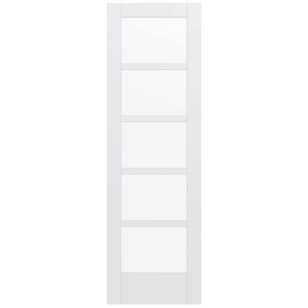 32 in. x 96 in. MODA Primed PMC1055 Solid Core Wood Interior Door Slab w/Clear Glass