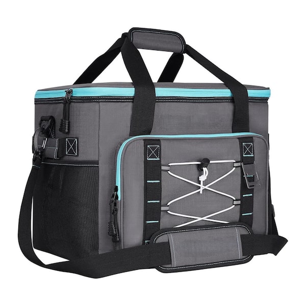60 qt. Collapsible Soft-Side Cooler Bag Leakproof Design for Camping Travel Fishing Grocery Shopping