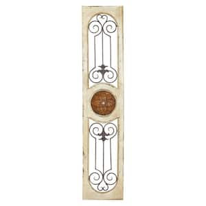 Deco 79 Wood Scroll Arabesque Wall Decor, Set of 2 12W, 30H, Multi Colored