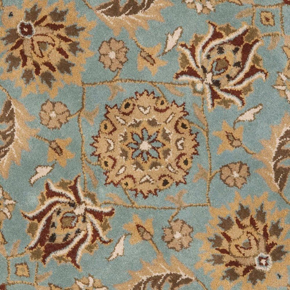 Hand-Tufted Artisanal Blue Wool & Cotton 6' Round Area Rug