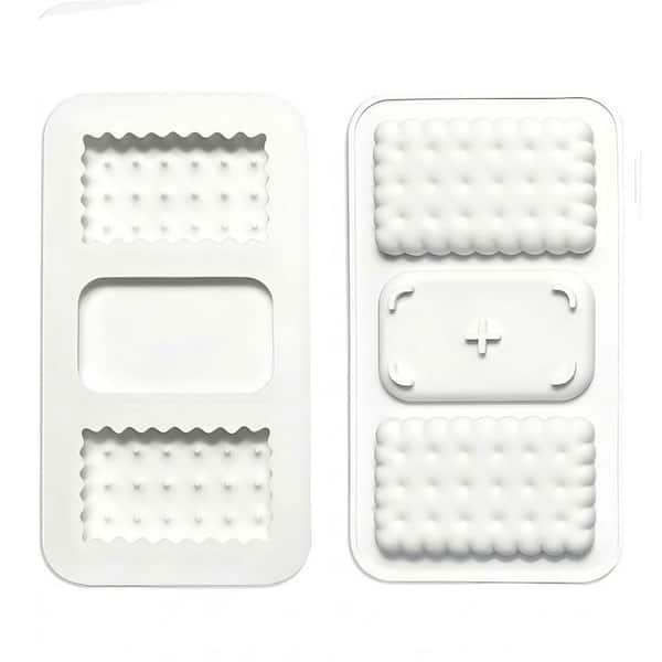 3D Cookie Biscuit Silicone Mold Sandwich Shape Cake Decorating Pan Set of 2 Food Grade Nonstick Bakeware