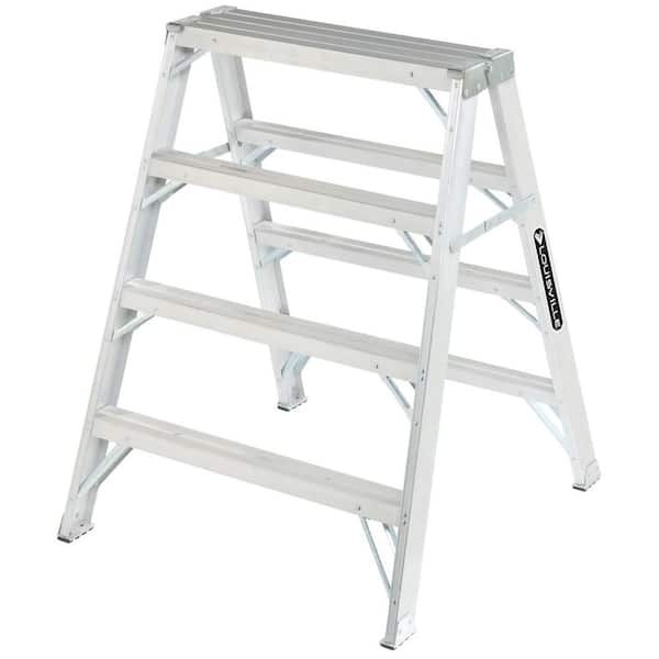 galop Transplanteren Vestiging Louisville Ladder 4 ft. Aluminum Step Ladder with 300 lb. Load Capacity  Type IA Duty Rating L-2032-04 - The Home Depot