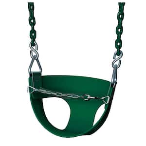 Half-Bucket Swing with Chain in Green