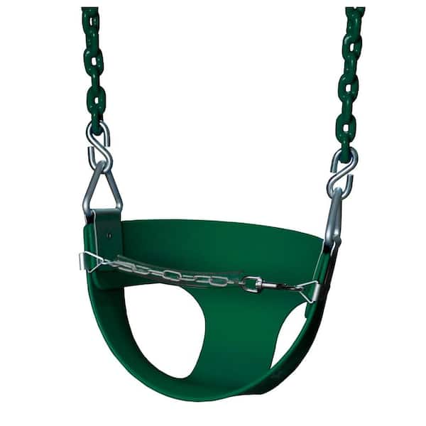 Gorilla Playsets Half-Bucket Swing with Chain in Green