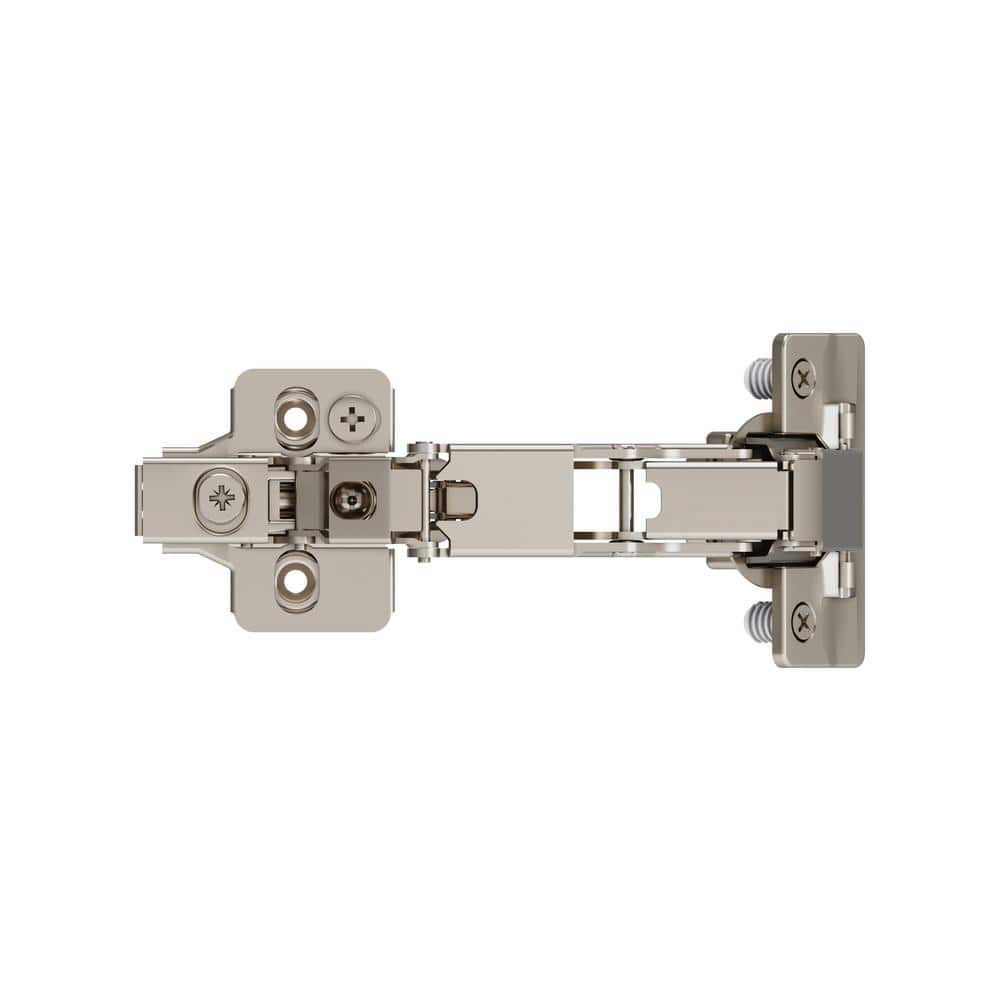 Nickel Soft Close 165 Degree Frameless Cabinet Hinge Pair