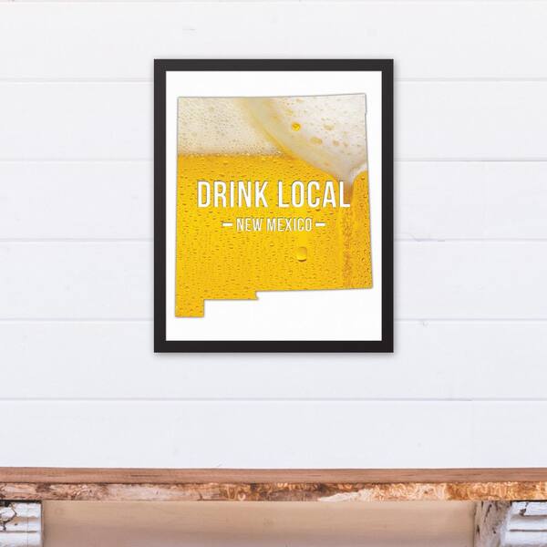 DESIGNS DIRECT 16 in. x 20 in. "New Mexico Drink Local Beer  " Printed Framed Canvas Wall Art