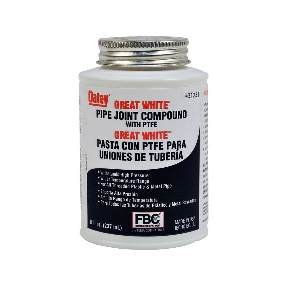 Oatey Great White White Pipe Joint Compound 8 oz. (pack of 12)