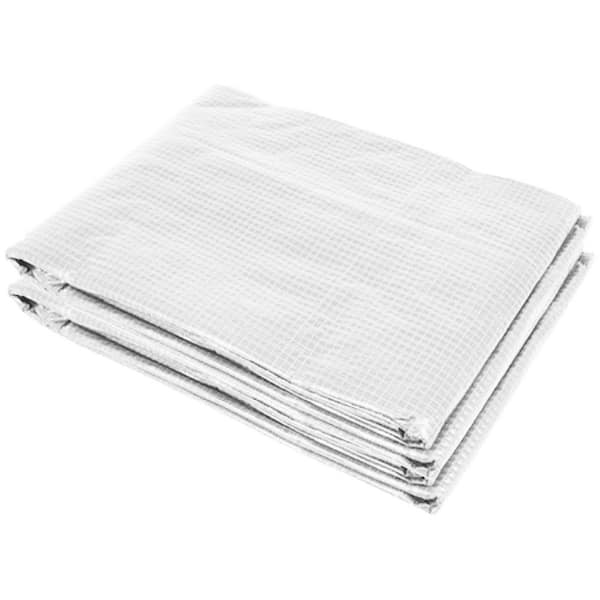 Huluwat 78.7 in. W x 118 in. D x 78.7 in. H Polyethylene White Greenhouse Cover Replacement with 6 Windows, Door