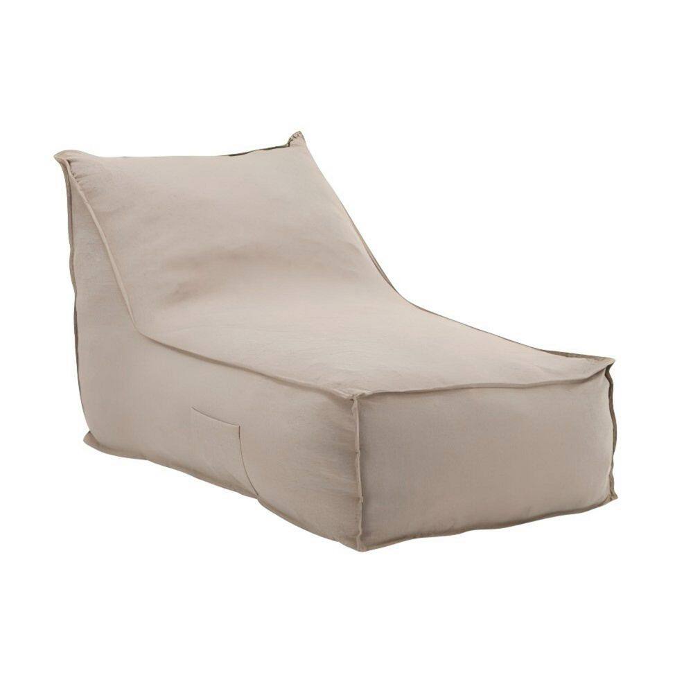 48 in. L x 35 in. W 17 in. H Outdoor Bean Bag Chair Soft Quick-dry Lounge Chair in Beige price history on PriceWatchPro