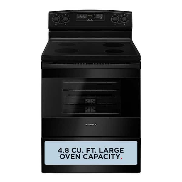 4.8 cu. ft. 4 Burner Element Electric Range in Black