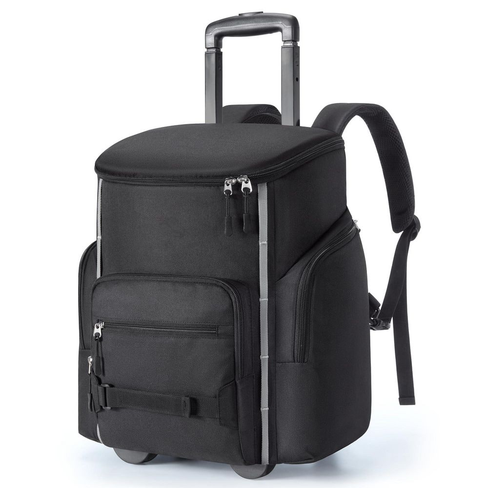 23 qt. Rolling Cooler Backpack, Leakproof Waterproof Insulated 36-Cans Beac