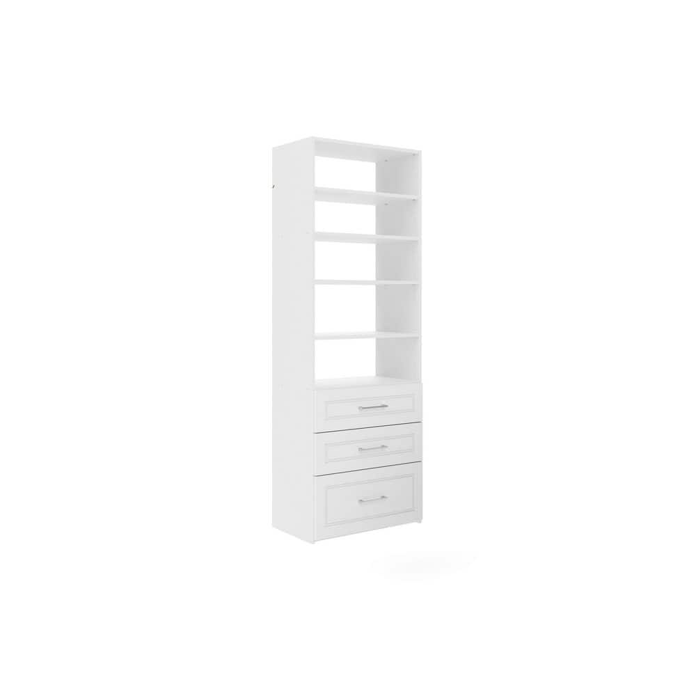 Closet Evolution Modern Raised Premier 25 in. W White Wood Closet ...