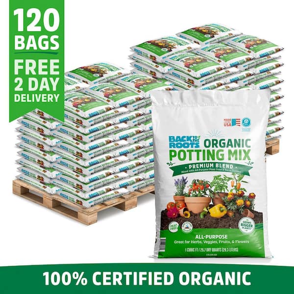 (120 1 cu. ft. Bags) Organic Bulk Potting Mix Soil Pallets
