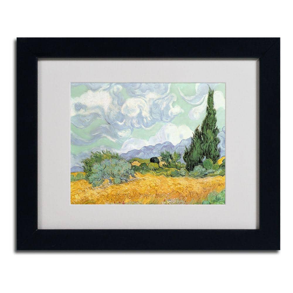 Trademark Fine Art 11 in. x 14 in. Wheatfield with Cypresses, 1889 ...