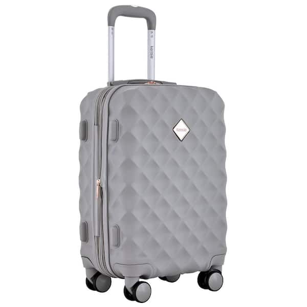 Kensie 20 in. Paloma (Gray) Rolling Expandable Carry-On Luggage KN