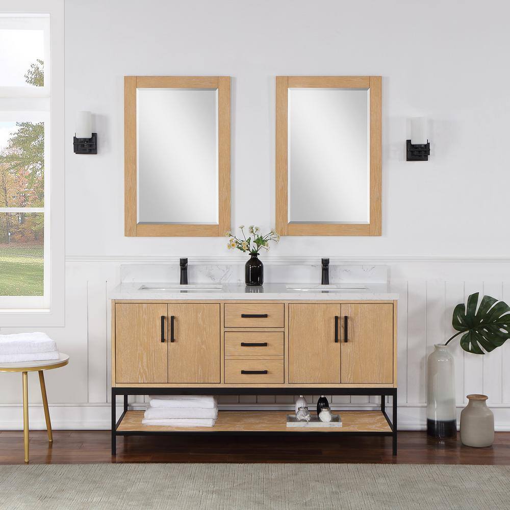 Altair Wildy 60 in. W x 22 in. D x 34 in. H Double Sink Bath Vanity in ...