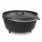 6 qt. Round Cast Iron Dutch Oven in Black with Lid