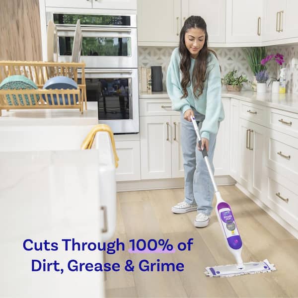Power Mop Vinyl, Tile & Laminate Floor Starter Kit (1-Power Mop, 2-Pads, Cleaning Solution and Batteries)