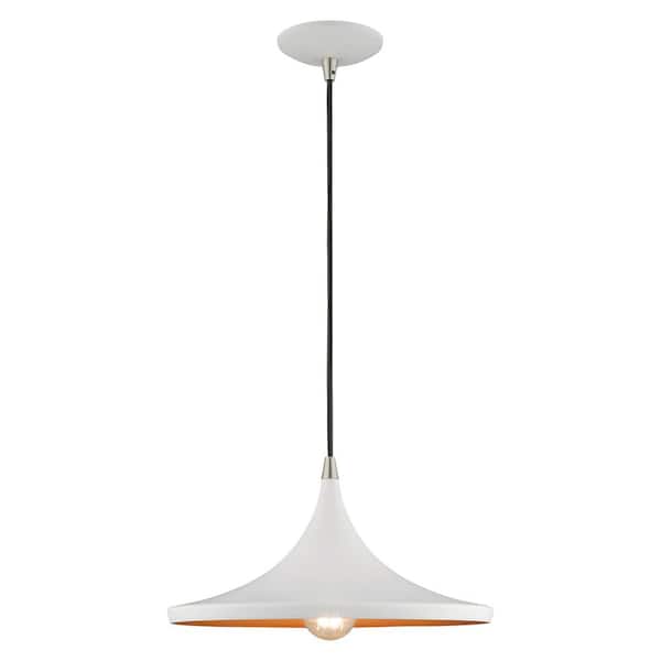 AVIANCE LIGHTING Braxton 1-Light White Mini Pendant
